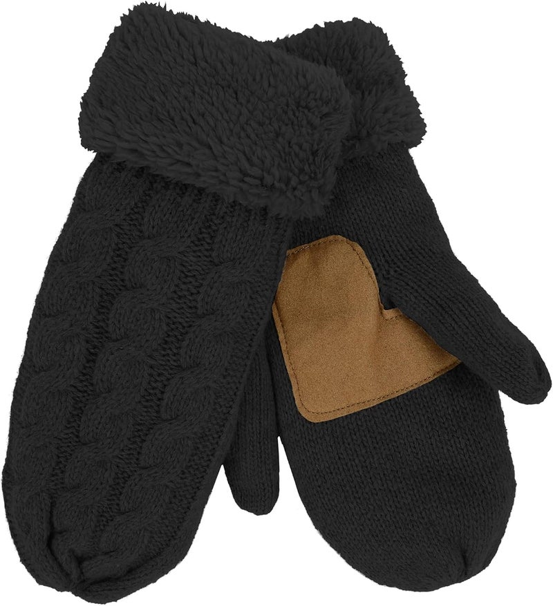 Zando Winter Warm Mittens for Women - Thick Knitted Gloves with Soft Lining - Cold Weather Accessories & Gifts - Image 2
